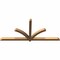 Ekena Millwork Redmond Smooth Timber Gable Bracket, Western Red Cedar, 96"W x 44"H x 3 1/2"D x 3 1/2"F, 11/12 Pitch GBW096X44X0404RED00SWR - alternate 2